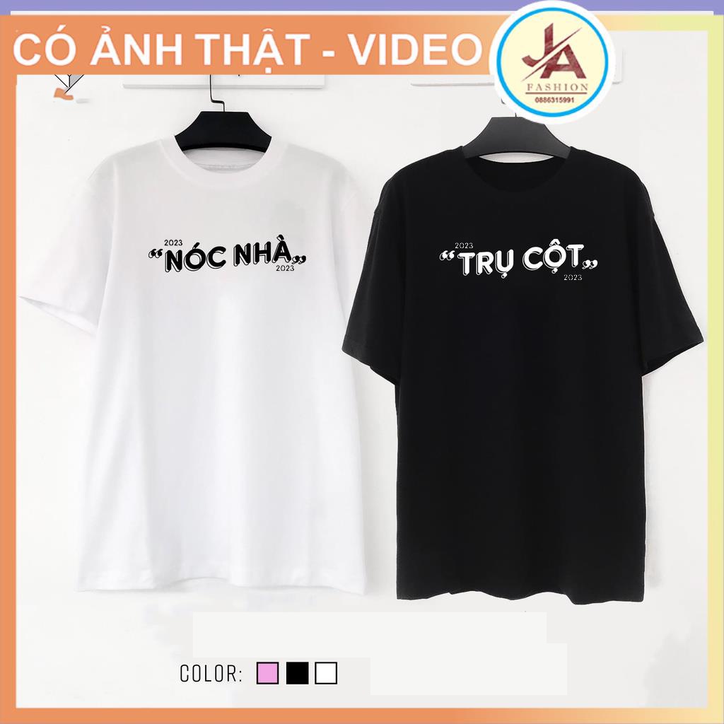 Áo đôi nam nữ unisex Trụ Cột Nóc Nhà , đồ đôi nam nữ tay lỡ form rộng vải cotton | BigBuy360 - bigbuy360.vn