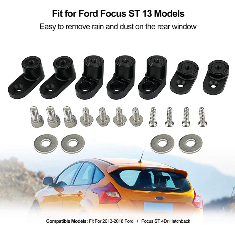 Bộ Cánh Gió Phía Sau Xe Hơi Màu Đen Cho Ford Focus ST Hatchback 4Dr 2013-2019 - RS 2016-2019