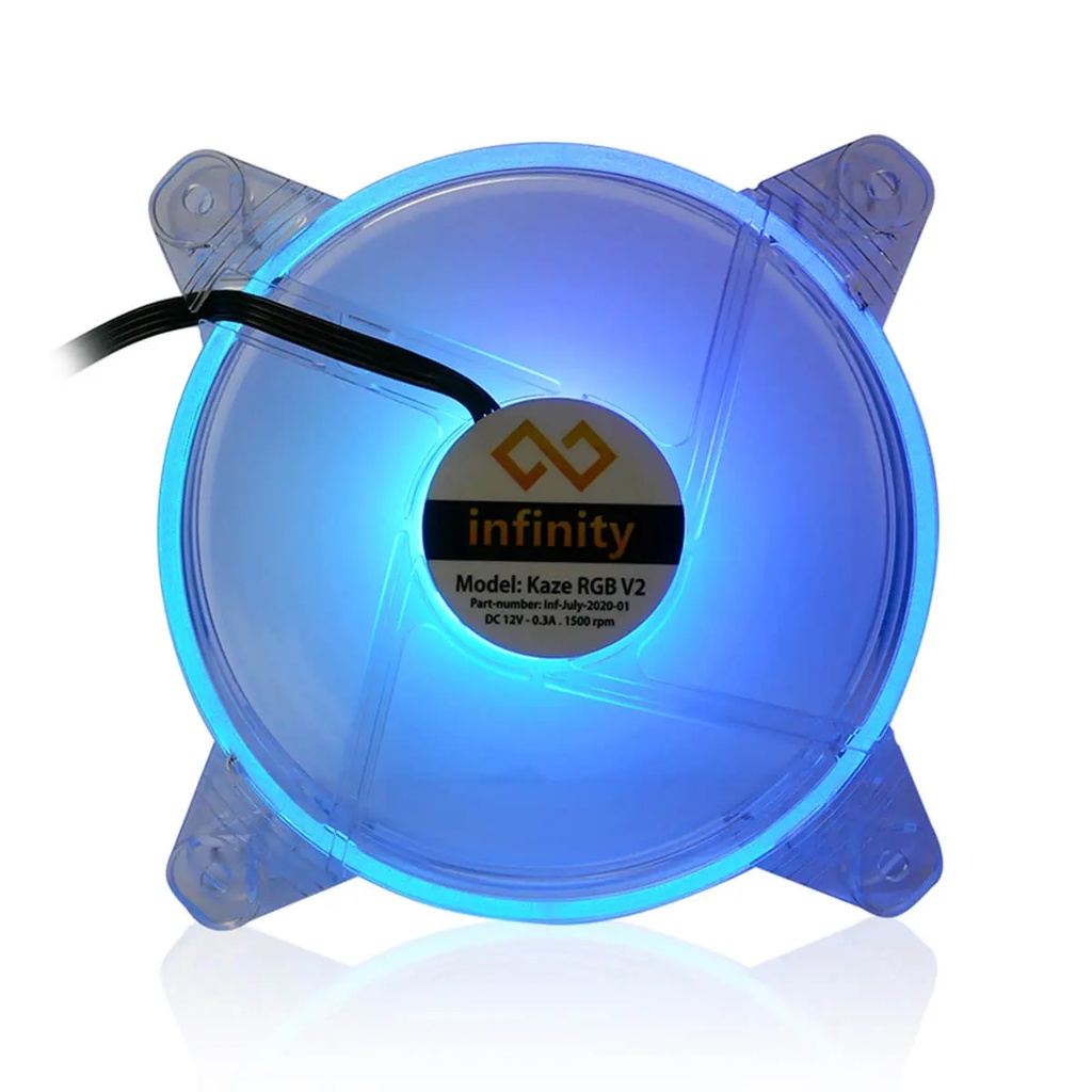 Quạt tản nhiệt Fan Case máy tính Infinity Kaze ARGB V2 12CM – 1500 RPM - Hàng chính hãng