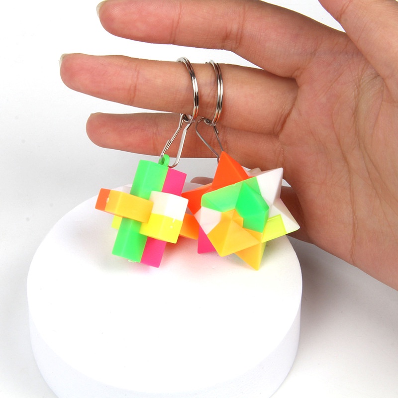 Đồ Chơi Khối Rubik Mini Lắp Ráp Hình Móc Khóa Giáo Dục Cho Trẻ Em