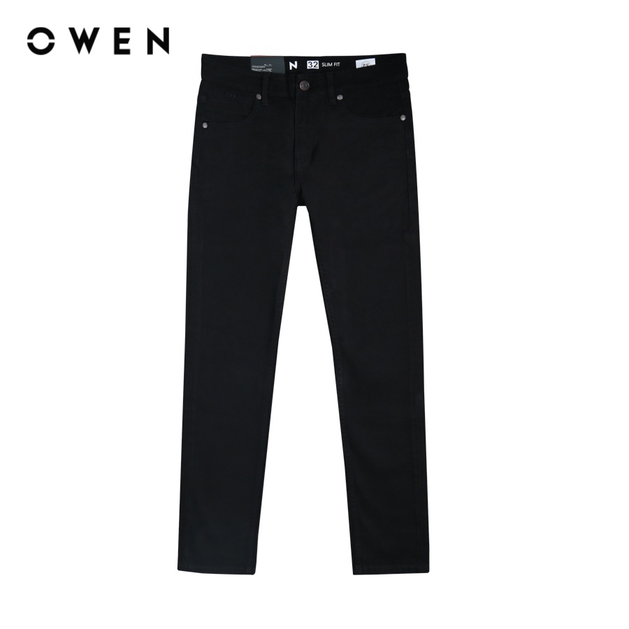 OWEN - Quần jean Slim Fit Đen - QJS230157