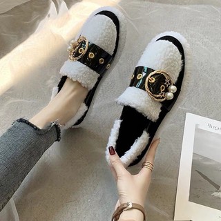 ORDER - Giày lười phủ lông Hàn Quốc
