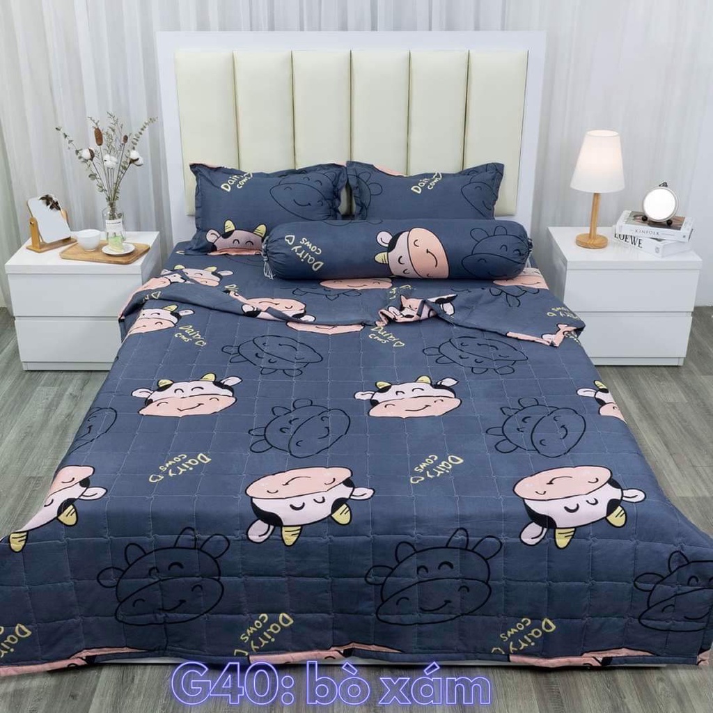 Chăn hè COTTON POLY trần bông 3 lớp hàng siêu đẹp có chọn mẫu,mẫu cây thông xanh