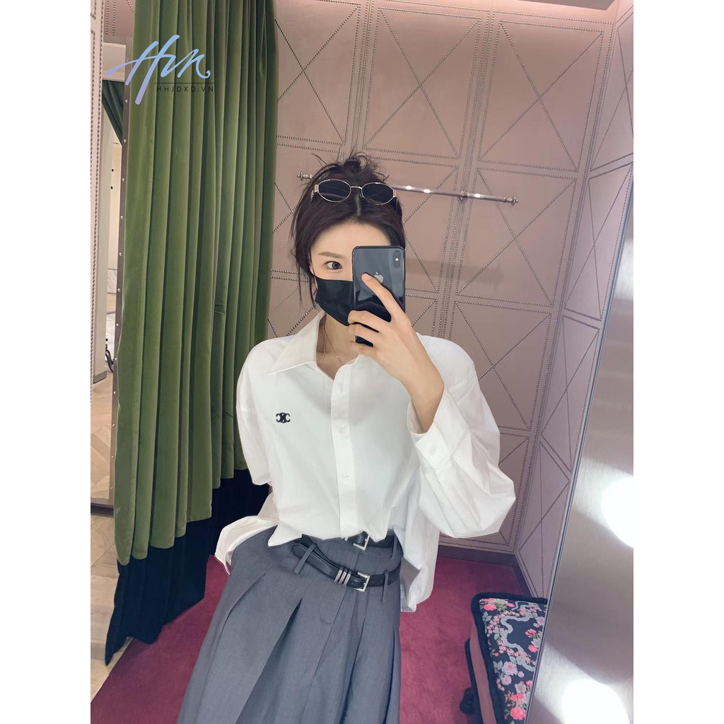 Áo Sơ Mi Trắng Thêu Tay Phong Cách Thời Trang Mới 2023