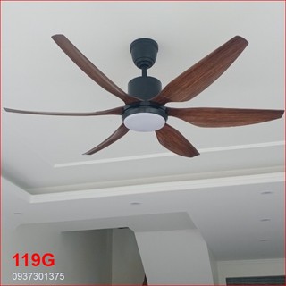 [ Động Cơ Lõi Đồng Đủ 4,5kg ] Quạt trần đèn 6 cánh động cơ DC tiết kiệm điện,điều khiển 6 tốc độ,đèn led 3 màu ánh sáng