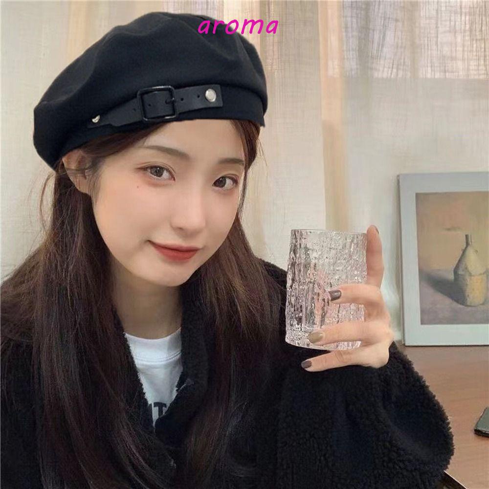 Mũ Beret Màu Trơn Giữ Ấm Thời Trang Cho Nữ