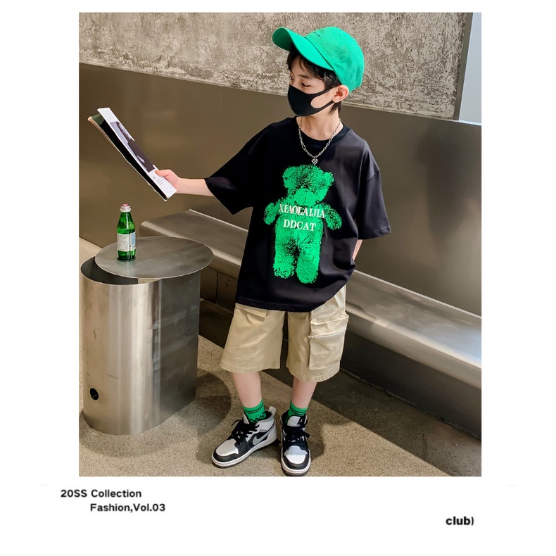 Áo Thun cotton Tay Ngắn Dáng Rộng Thời Trang Mùa Hè Cho Bé