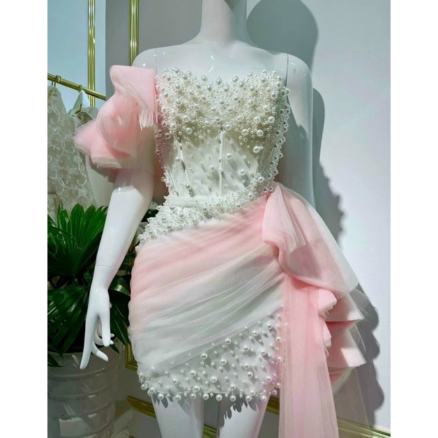 Đầm body dự tiệc TRIPBLE T DRESS lưới phối màu đính ngọc - size s/M/L - MS275Y