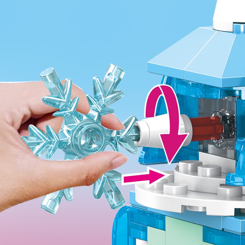 Bộ Đồ Chơi Lắp Ráp Lâu Đài Elsa Sáng Tạo Dành Cho Bé