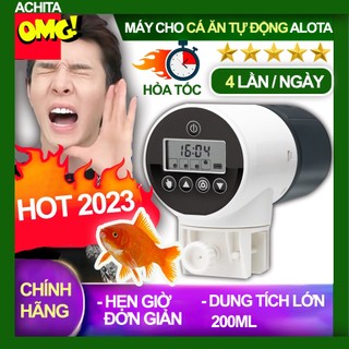 Máy cho cá ăn tự động Alota 4 chế độ hẹn giờ tự thiết lập sử dụng pin an toàn tuyệt đối- Shop Achita