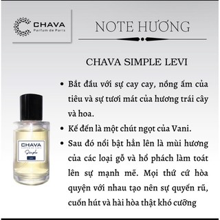 Nước hoa Pháp Chava Levi dành cho Nam 50ml