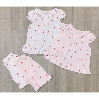 Bộ cotton giấy bánh bèo cho bé gái BJJ006