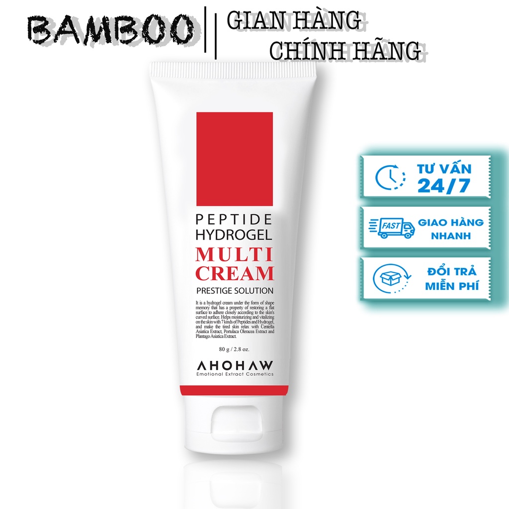Kem Dưỡng Đa Chức Năng Ahohaw Màu Đỏ Peptide Hydrogel Multi Cream AHOHAW - 80G