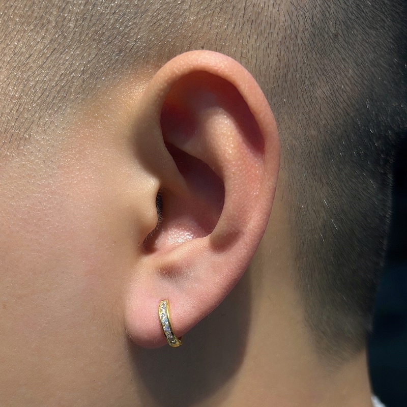 KHUYÊN TAI TRÒN CHUẨN BẠC S925 SI VÀNG 18K