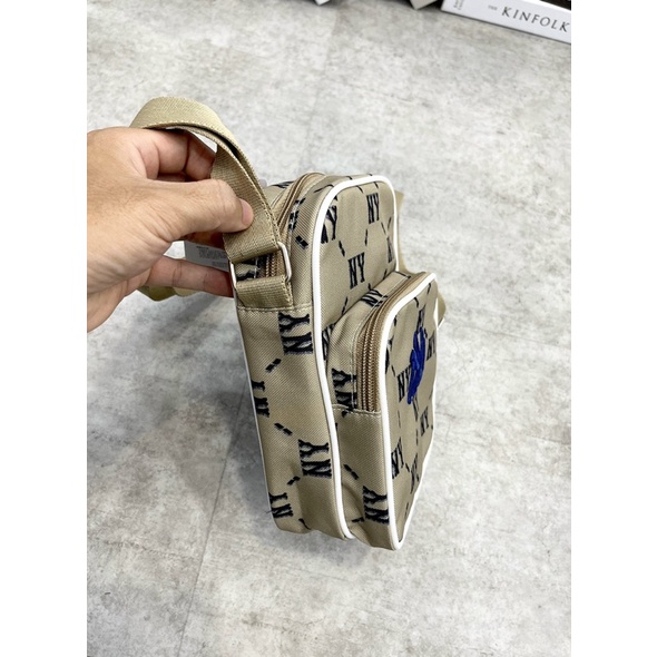 Túi Đeo Chéo Nam Nữ M.L.B In Full Màu Be Đầy Đủ Tem Tag Siêu Đẹp, Hàng Chính Hãng.