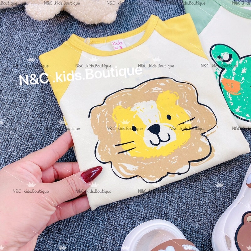 Bộ body cộc tay cho bé trai bé gái hoạ tiết hoạt hình dễ thương, quần áo trẻ em