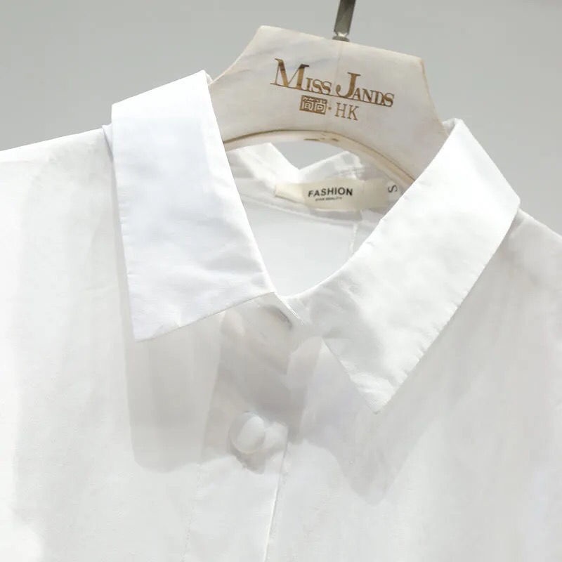 Áo Sơ Mi Voan Ngắn Tay Dáng Rộng Thời Trang Hàn Quốc Dành Cho Nữ