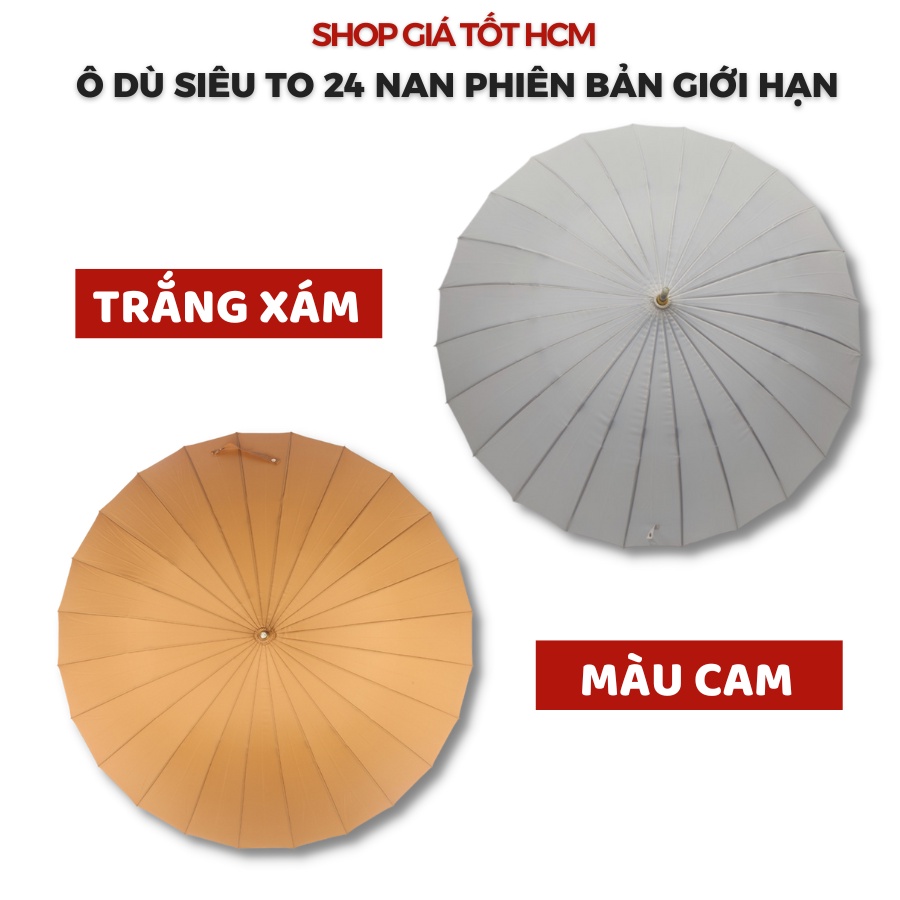 Ô dù cỡ lớn 24 nan, Siêu to, Loại tốt, Kiểu dáng đẹp, Chống thấm nước, Chống tia UV bảo vệ da hiệu - Lỗi 1 đổi1