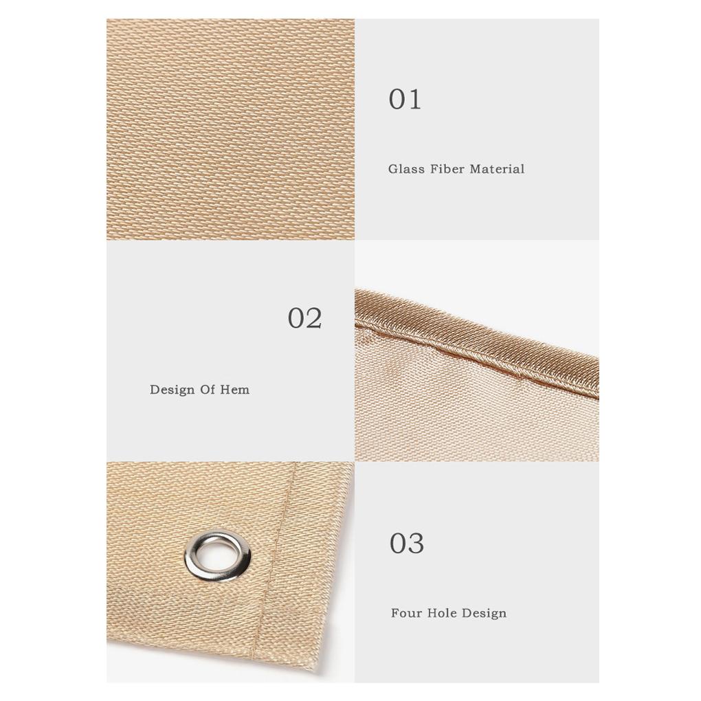 1 / 2 / 3 Thảm Nướng Cách Nhiệt Chống Cháy Có Thể Gập Lại Bảo Vệ Cho Hoạt Động Ngoài Trời