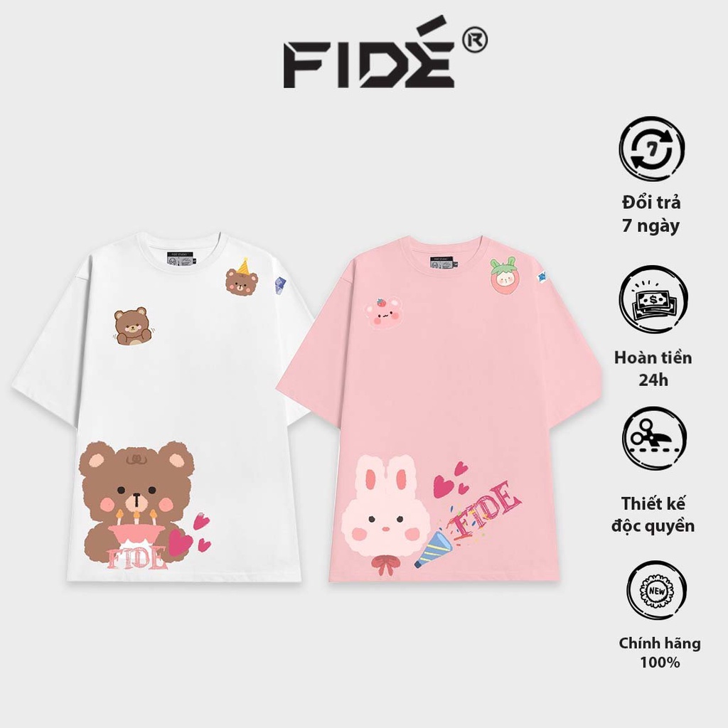 [Mã FADEP2903 giảm đến 30k đơn từ 99k] Áo thun FIDE phông unisex nam nữ form rộng ulzzang VALENTINE 02