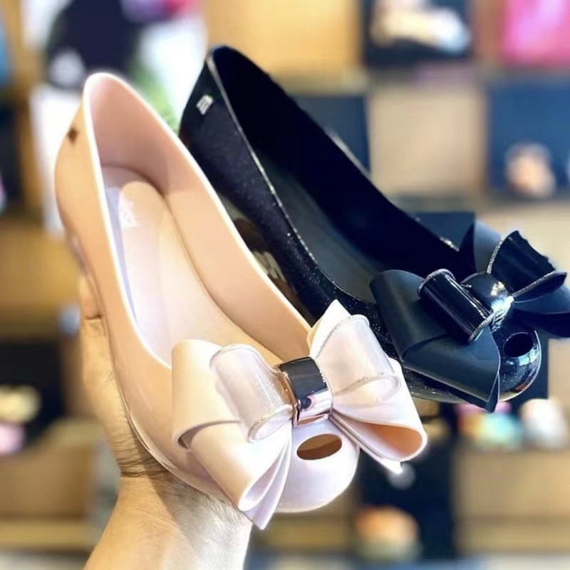 Dép Sandal Xỏ Ngón Đế Bằng Chống Trượt Đính Nơ Thời Trang Thường Ngày Thoải Mái Cho Nữ