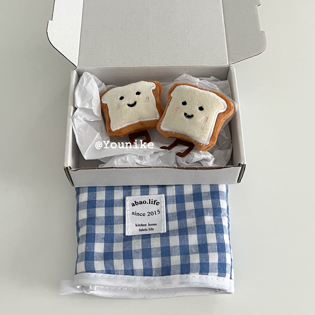 Giá Đỡ Điện Thoại Dạng Nhẫn Hình Bánh Mì Nướng 3D Bằng Cotton Thông Dụng