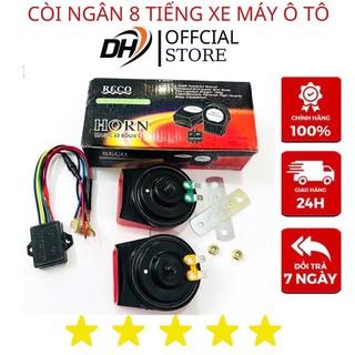 Còi ngân 8 tiếng lắp đặt ô tô xe máy,….