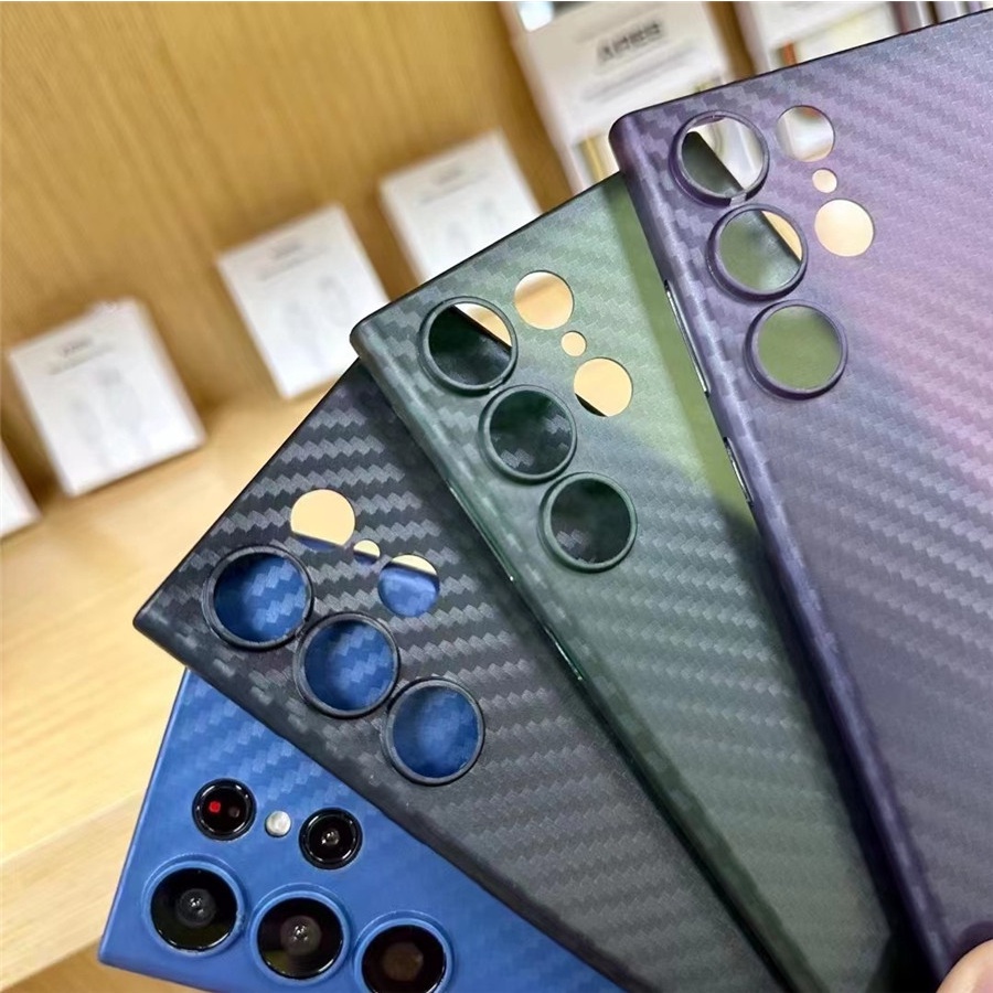 Ốp Lưng Tpu Kết Cấu Sợi Carbon Thiết Kế Siêu Mỏng Cho Samsung Galaxy S23 / S23 Plus / S23