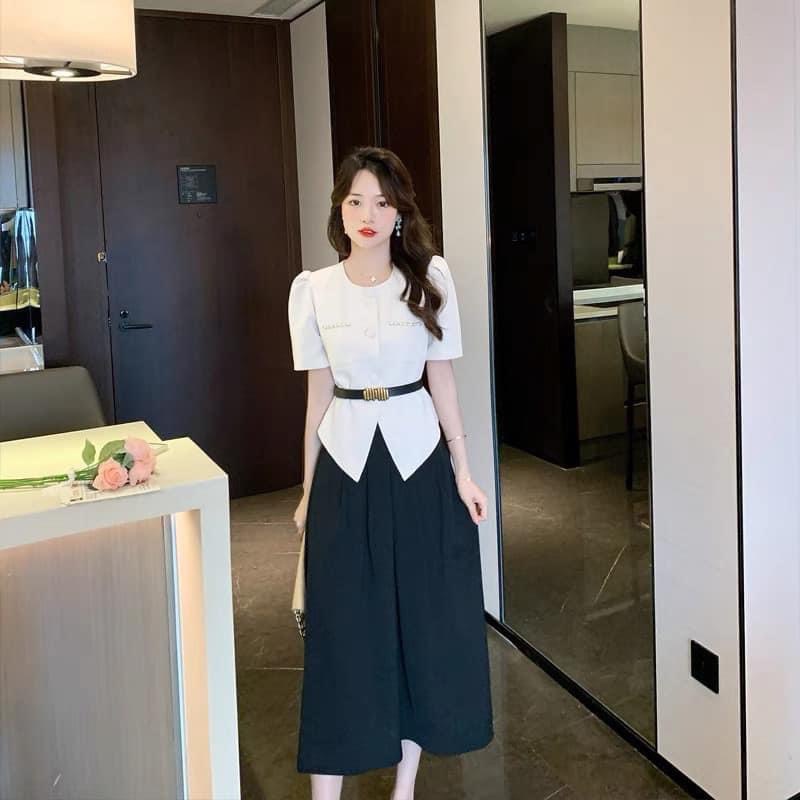 Áo kiểu nữ bigsize tay ngắn cổ tim viền ren, chất cotton lạnh cao cấp 50-59kg
