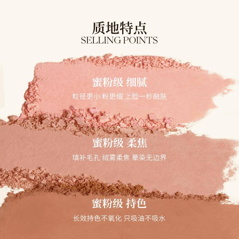 JOOCYEE Phấn Má Hồng Enzyme 3D Độ Bóng Cao Tông Nude Tự Nhiên Trong Suốt