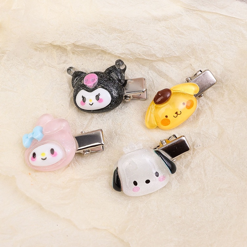 SANRIO Kẹp Tóc Mini Đa Năng Hình Sanrios Kuromi Melody Hoạt Hình Ngọt Ngào Dễ Thương Cho Học Sinh