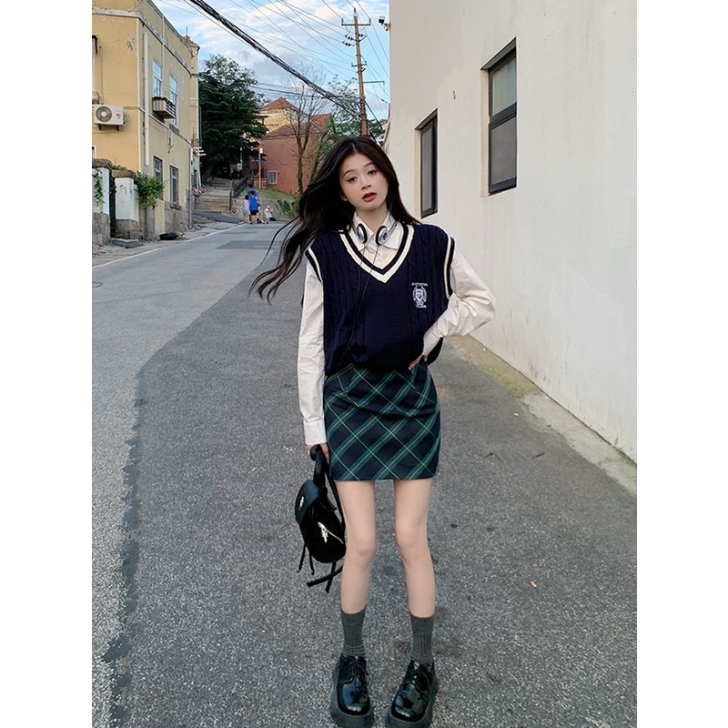 COZOK Áo Len Không Tay Cổ Chữ V Form Rộng Kiểu Dáng Hợp Thời Trang