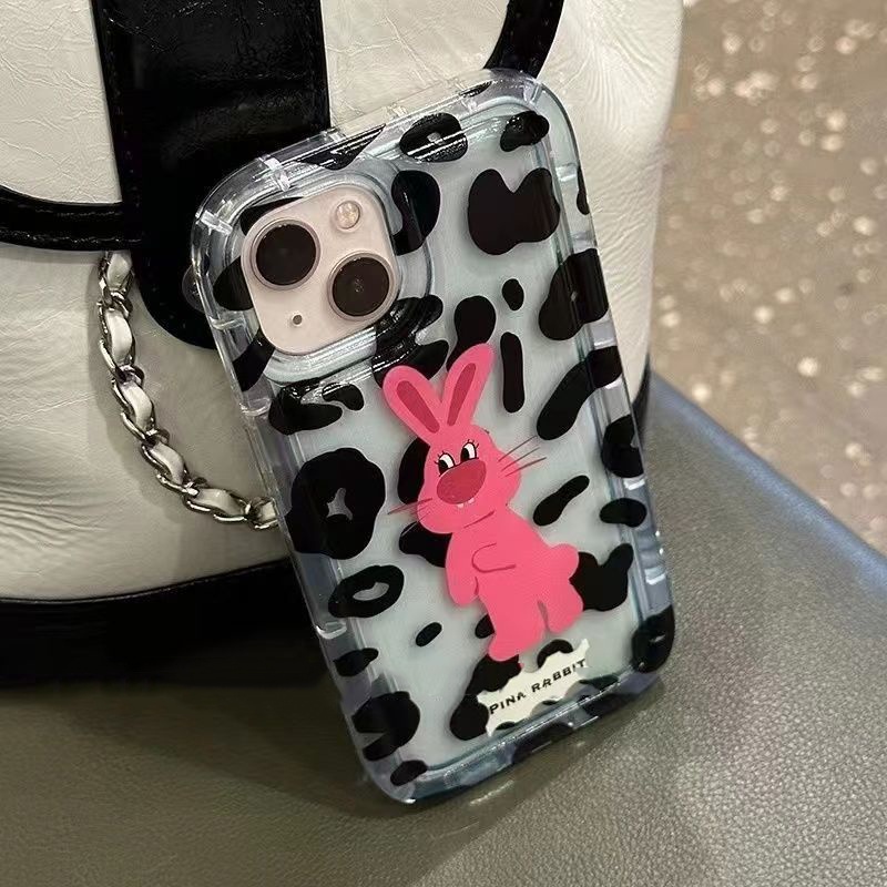 Ốp Điện Thoại Silicon TPU Mềm Trong Suốt Họa Tiết Thỏ Dễ Thương Cho IPhone 14 13 11 12 Pro XS Max X XR 7 8 Plus
