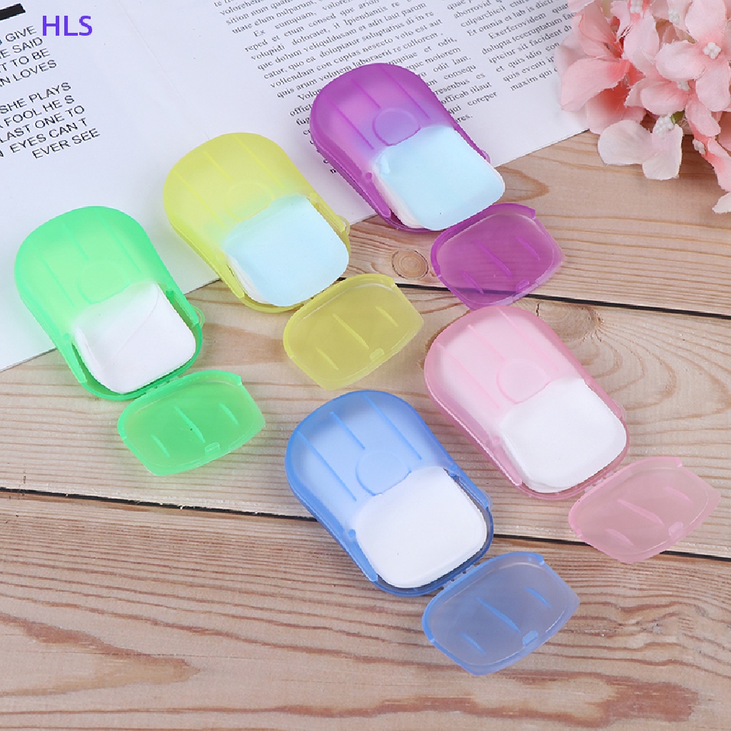 Hộp 20 Miếng Xà Phòng Giấy Mini Dùng Một Lần Tiện Dụng