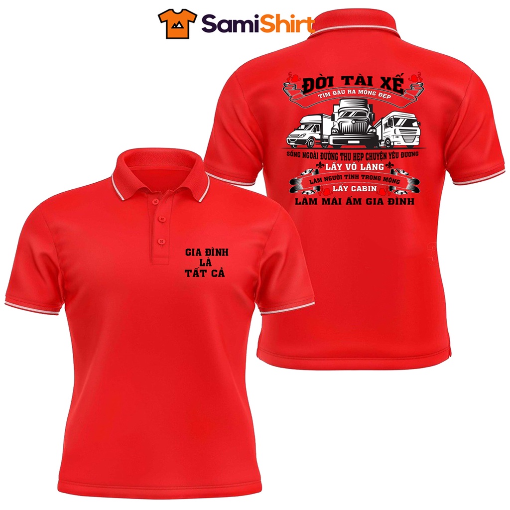 Áo Polo Đời Tài Xế Chất Liệu Poly Thái Thoáng Mát,Thấm Hút Mồ Hôi Thoải Mái Vận Động Cho Các Bác Lái Xe