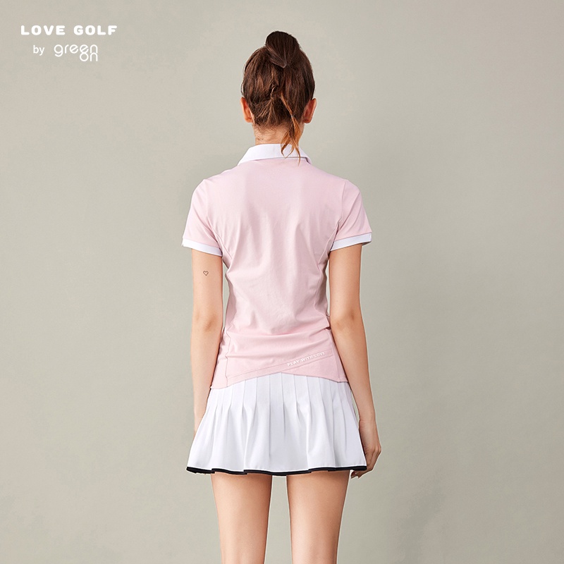 Bộ Trang Phục Đánh golf Áo Tay Ngắn Phối Chân Váy Ngắn Thoáng Khí Thời Trang Cho Nữ Lg LG2186