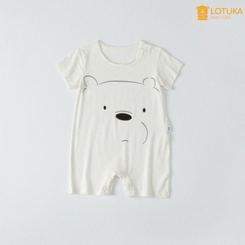 Bodysuit Cho Bé Trai Bé Gái LOTUKA Mùa Hè Vải Thun Lạnh Cao Cấp An Toàn, Đồ Liền Thân Sơ Sinh Từ 3-12kg