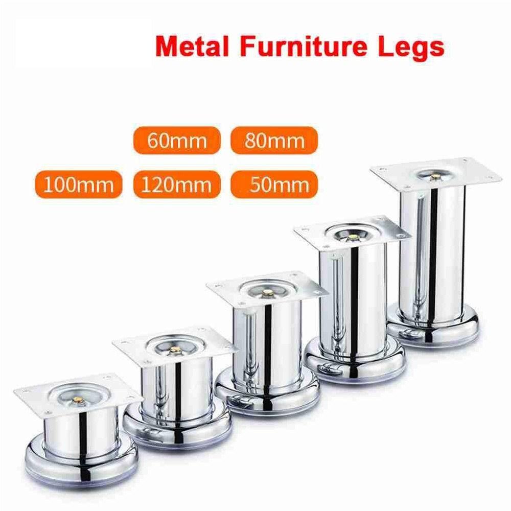 Chân Đồ Nội Thất Chất Lượng Cao|Chân Đứng Thẳng Mạ Chrome Kèm Ốc Vít Cho Phòng Khách