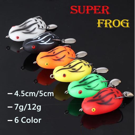 4cm/7.2g Mồi giả câu cá lóc, Nhái hơi lure Super Frog giá rẻ siêu nhậy