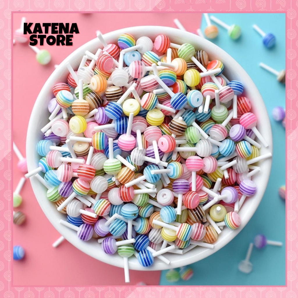 Charm Trang Trí Móng Tay Hình Kẹo Mút 3D Dễ Thương