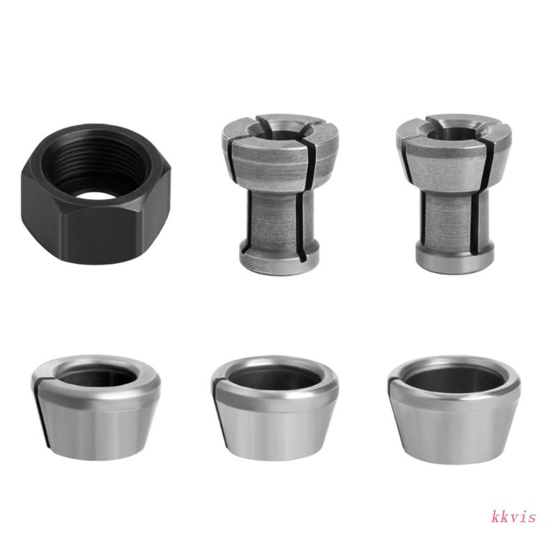 Đầu Kẹp Mũi Phay Gỗ Bằng Thép 6 / 6.35 / 8 / 9.52 / 10mm M17 Chuyên Dụng