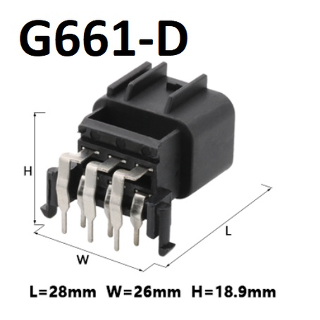 G661-Giắc cắm ghế kim cong bo mạch PCB 6 lỗ 2.3mm