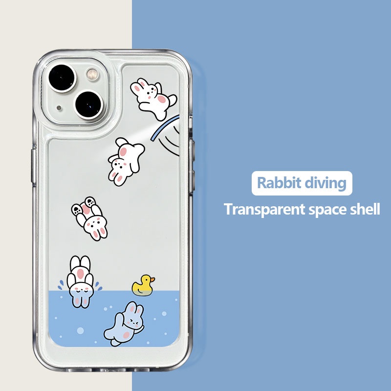 Ốp Điện Thoại tpu acrylic Hình Thỏ Cho iphone 6 6s 7 8 plus x xs max se 11 12 13 14 15 pro max plus