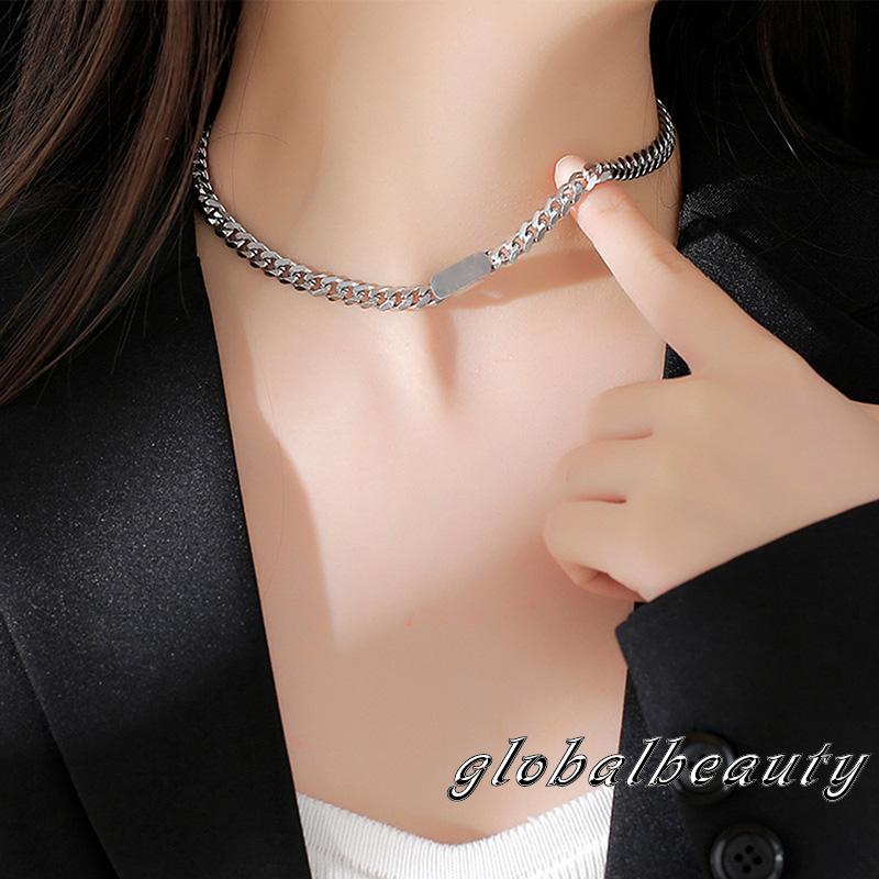 Vòng cổ Thép Titan Phong Cách Hip Hop Có Thể Điều Chỉnh Cho Nam Và Nữ