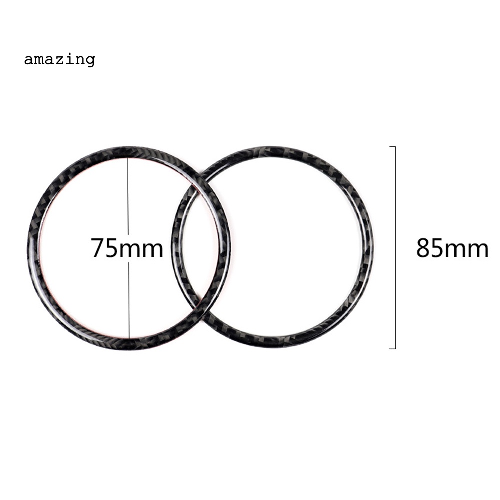 Bộ 2 Miếng Dán Trang Trí Loa Xe Hơi Ford Mustang 2015-2017 Bằng Sợi Carbon