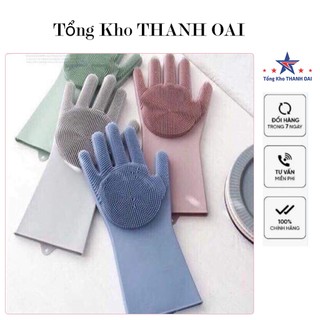 GĂNG TAY SILICON ĐA NĂNG RỬA BÁT 2 TRONG 1