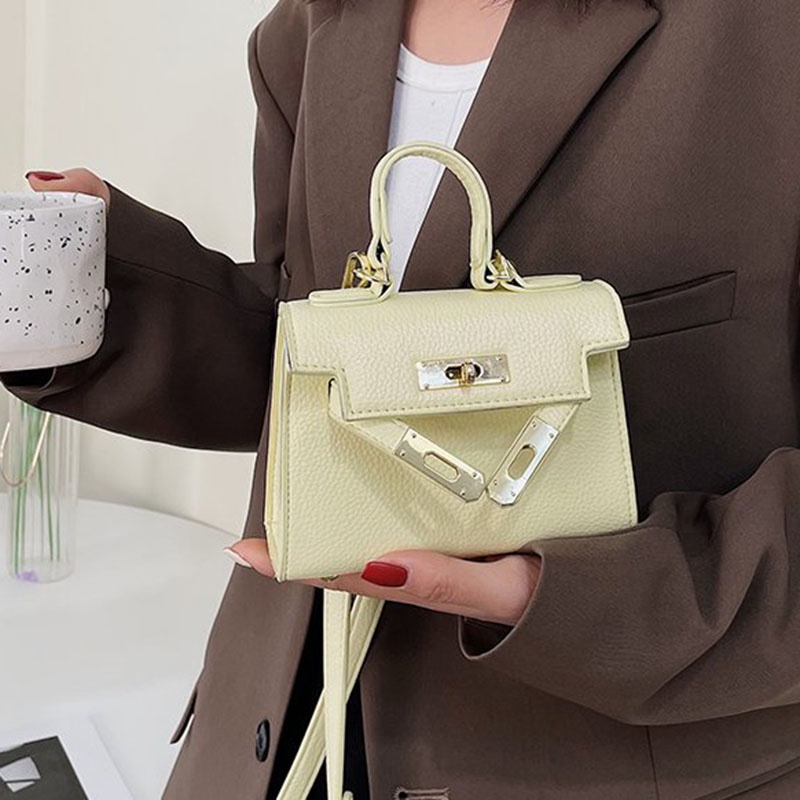 Túi Đeo Chéo Màu Sắc Tương Phản Thời Trang Cao Cấp Cho Nữ