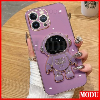 Ốp Điện Thoại Silicon Mềm Có Giá Đỡ Hình Phi Hành Gia 6D Dành Cho iPhone 11 12 13 14 Plus PRO MAX