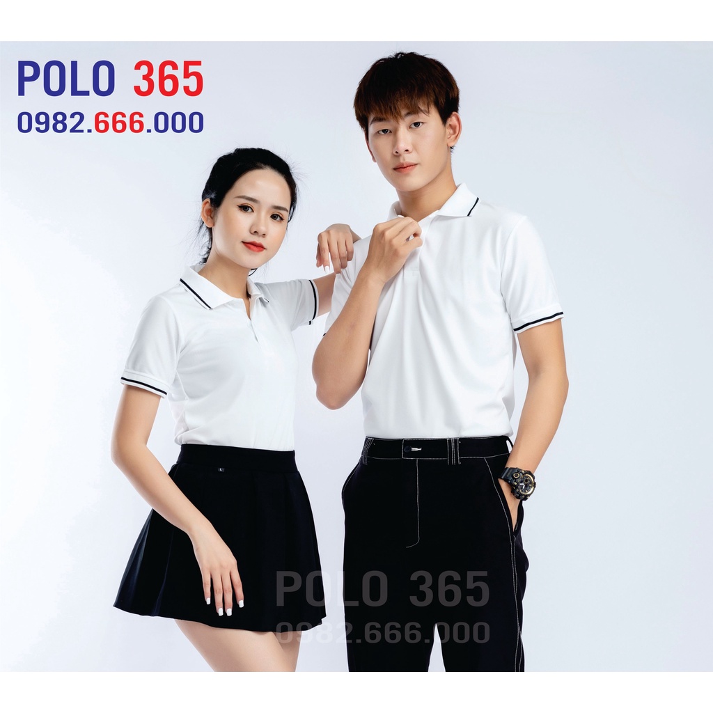 Áo Thun nam nữ Tay Ngắn Cổ Bẻ, Vải Cá Sấu Mè - AT029