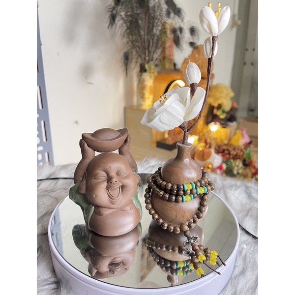 Phụ Kiện Trang tri xe hơi : TƯỢNG PHẬT BÊN LIÊN HOA